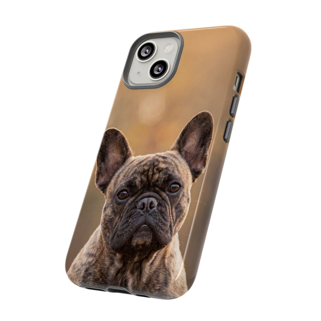 French Bulldog Portrait Phone Case | Realistic Brindle Frenchie Photo Case | iPhone & Samsung