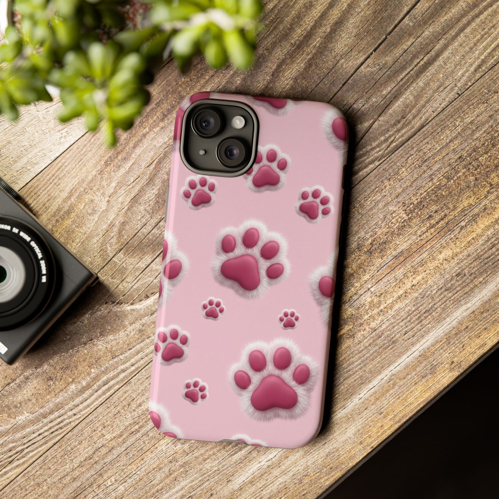 iphone & Samsung - Pink Paws Tough Phone Case — Cute Protective iPhone Cover