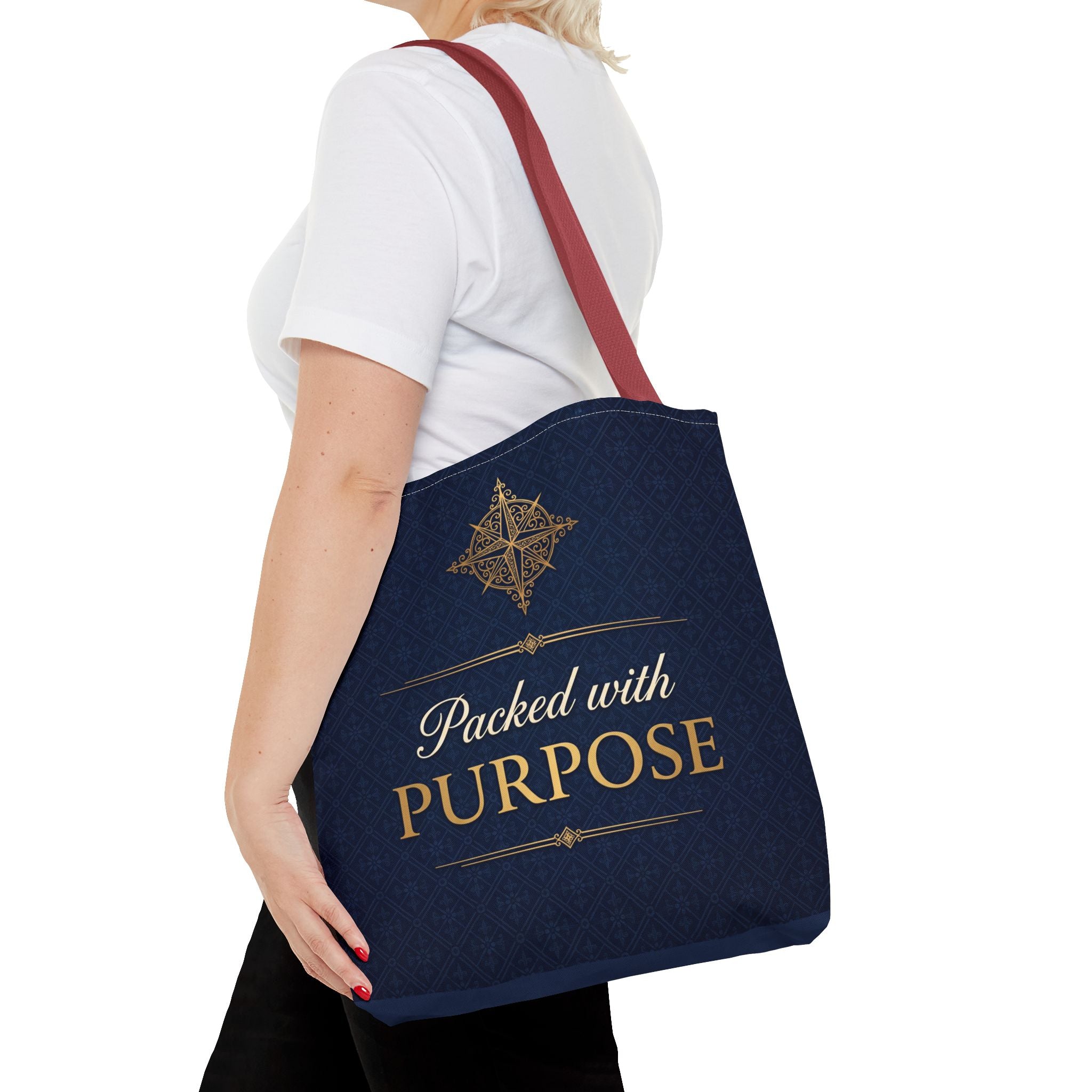 Packed with Purpose Tote | Inspirational Nurse Gift Tote Bag | Healthcare Worker Appreciation Gift | Premium Polyester Carry-All