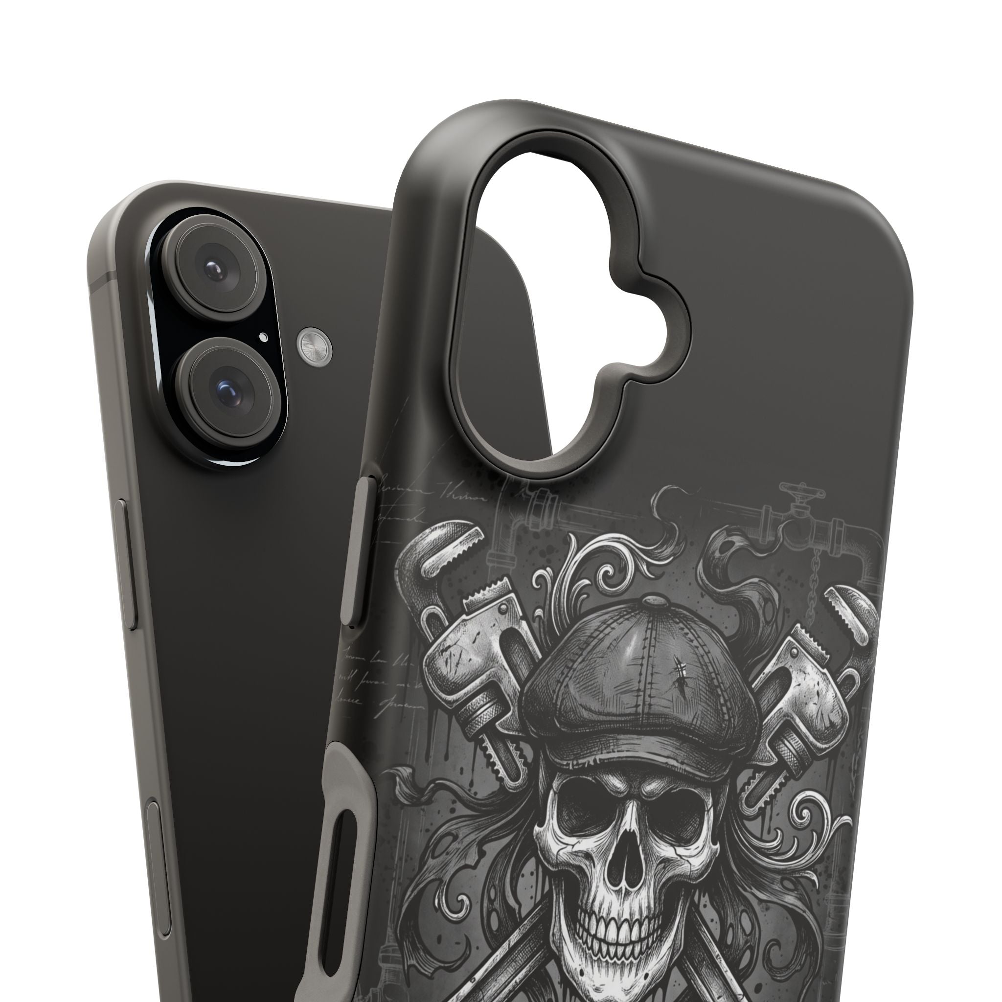 Skull & Wrenches Plumber Phone Case — Wireless Charging Cover