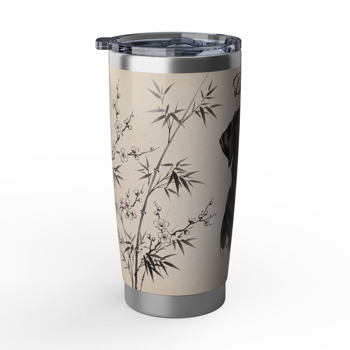 Labrador Personalized Tumbler | Sumi-e Ink Wash Art — 20 oz Stainless Travel Mug