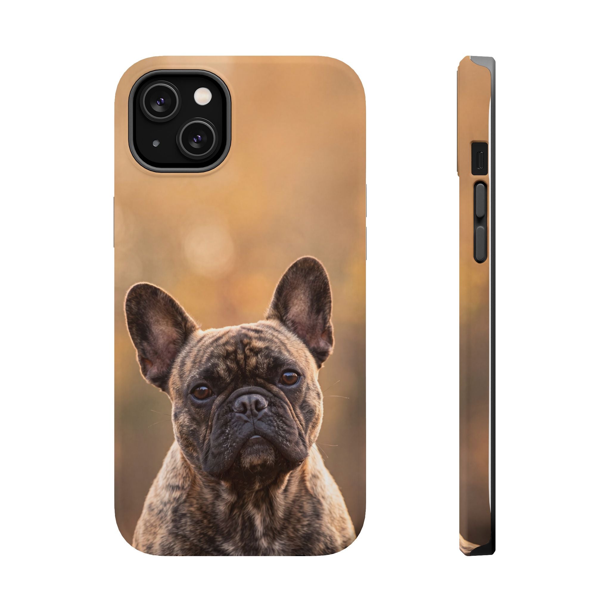 Brindle French Bulldog Phone Case — Impact-Resistant Wireless Charging Cover