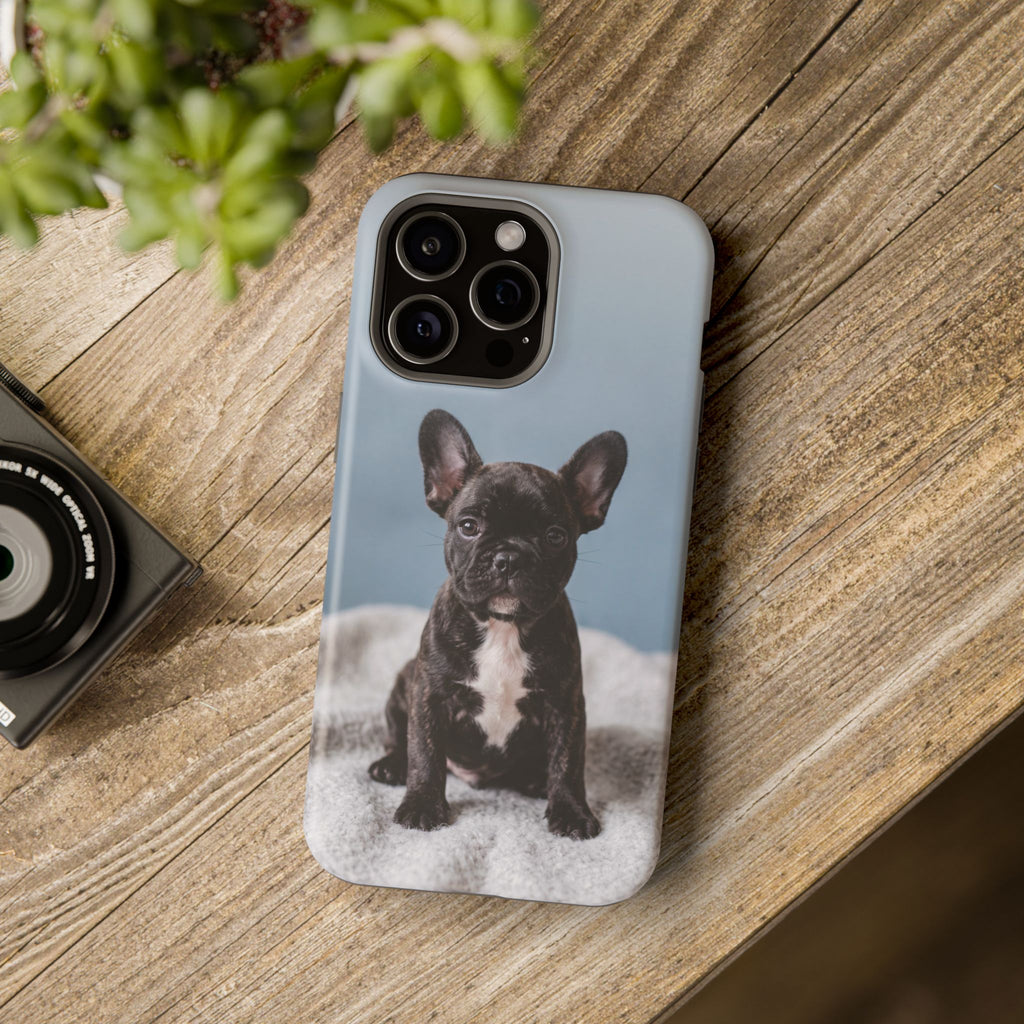 French Bulldog Puppy Phone Case — Impact-Resistant Wireless Charging Cover