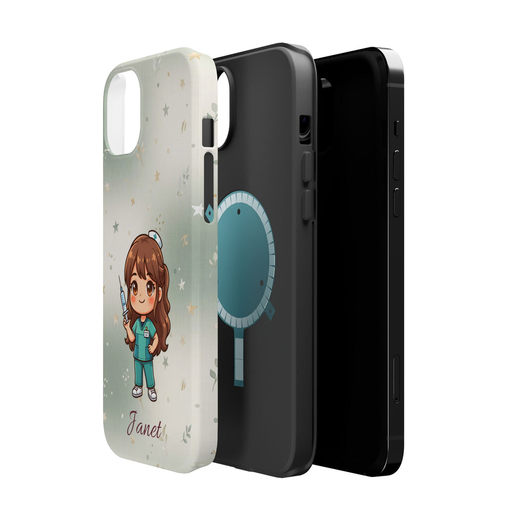Personalized Nurse with Syringe Phone Case — Wireless Charging Cover