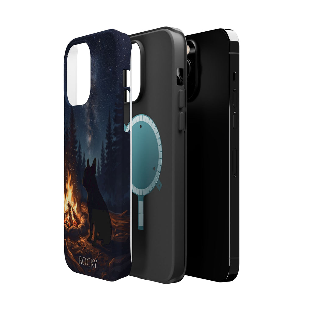 Personalized French Bulldog Campfire Phone Case — Wireless Charging Cover