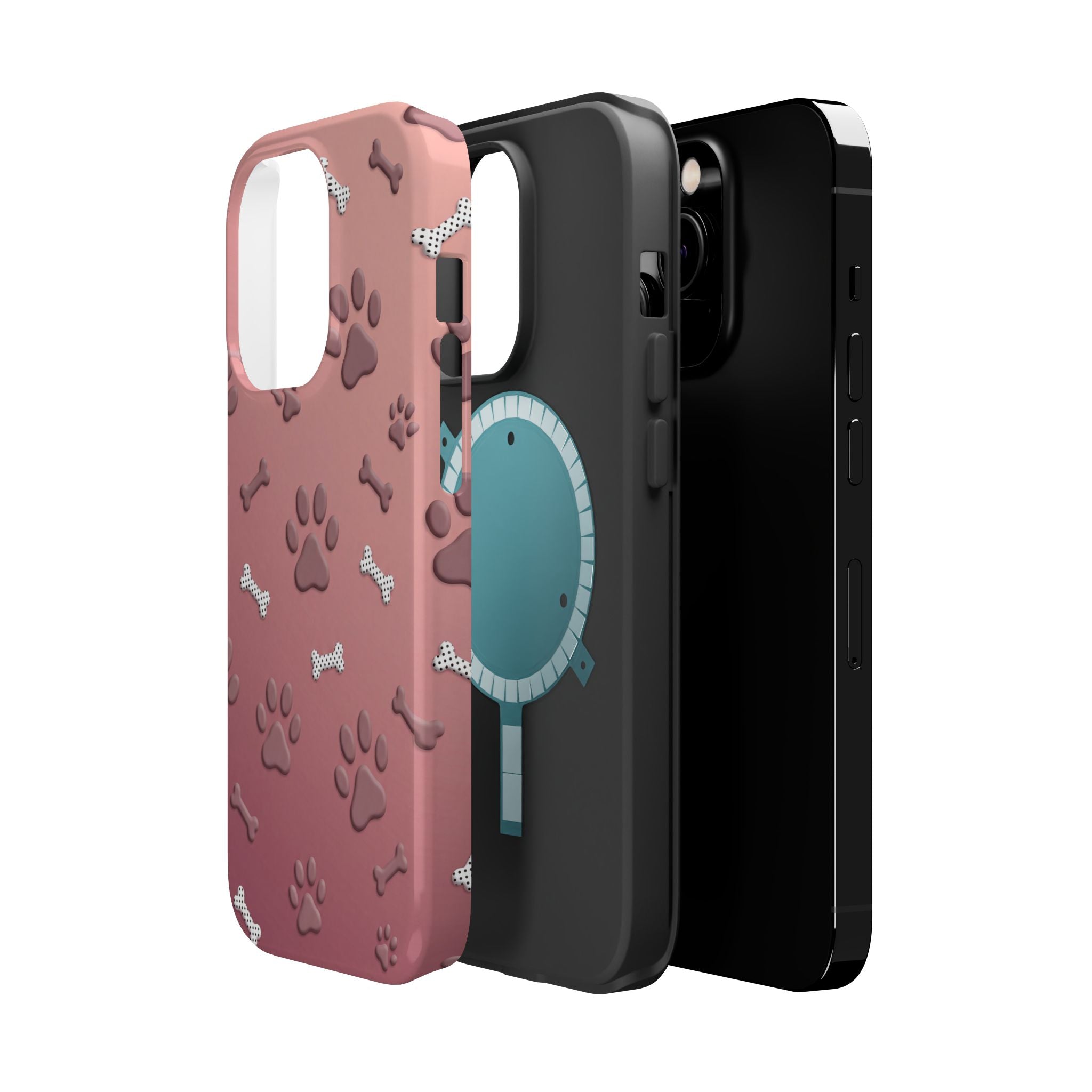 Paws & Bones Phone Case — Impact-Resistant Wireless Charging Cover