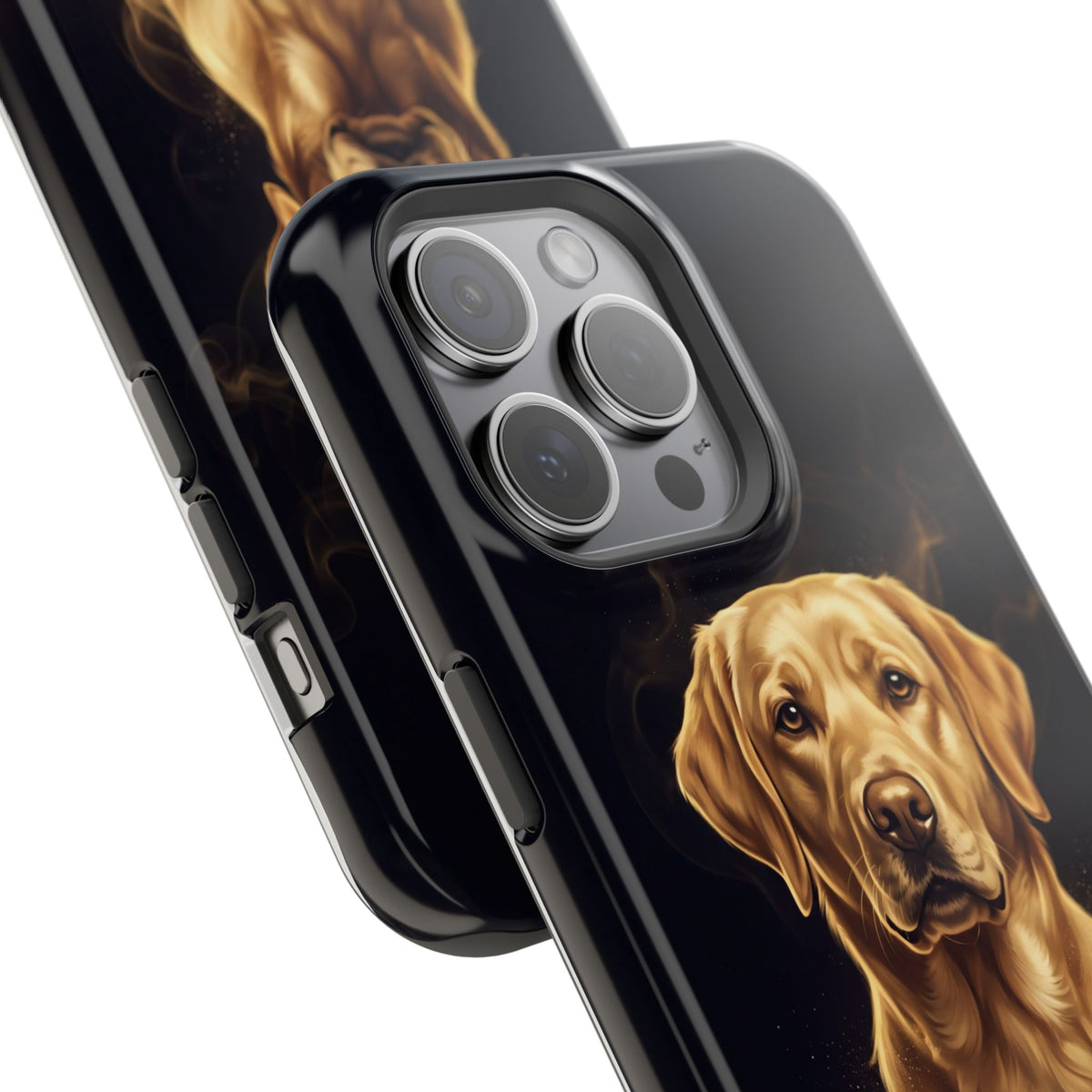 Personalized Gold Smoke Labrador Phone Case — Tough Magnetic Case with Wireless Charging