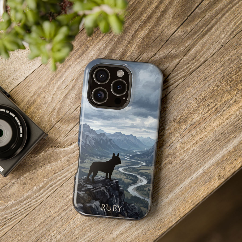 Personalized French Bulldog Mountain Valley Phone Case — Wireless Charging Cover