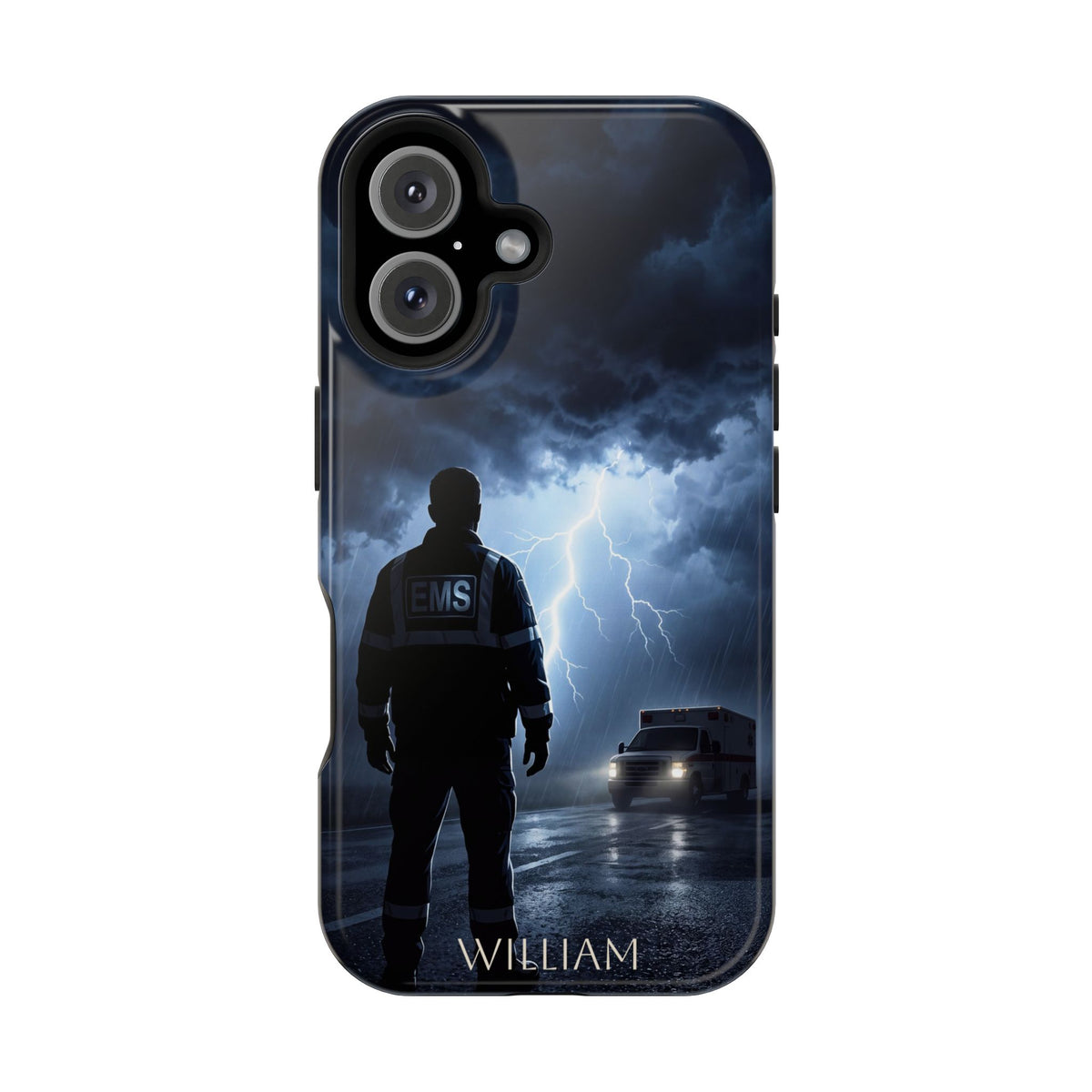 Personalized Lightning Storm EMS Phone Case — Wireless Charging Cover