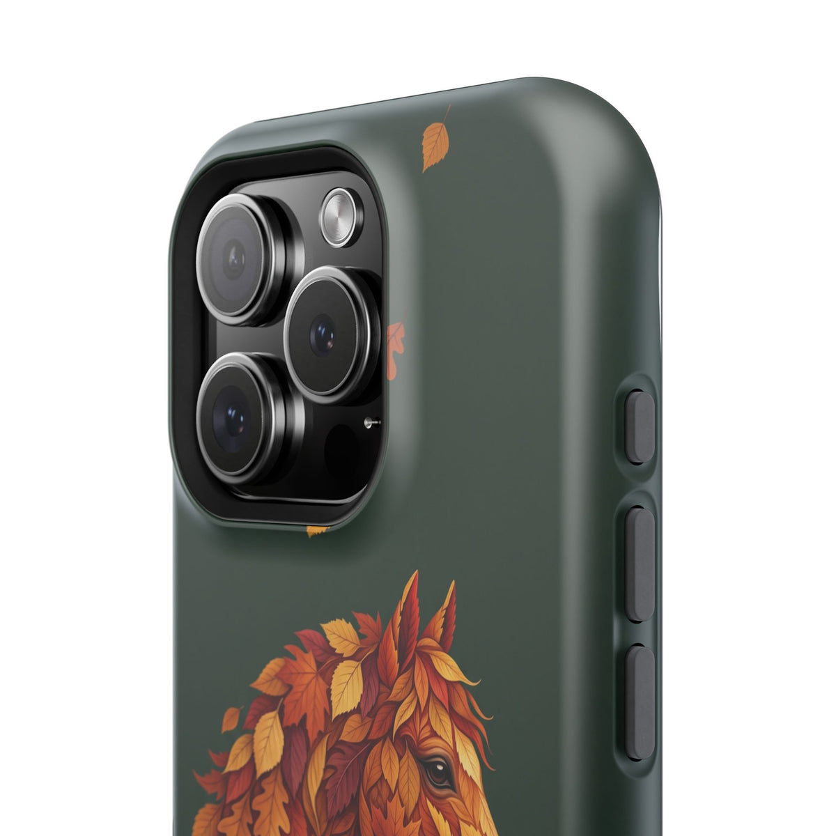 Autumn Leaves Horse Phone Case — Tough Magnetic Case with Wireless Charging