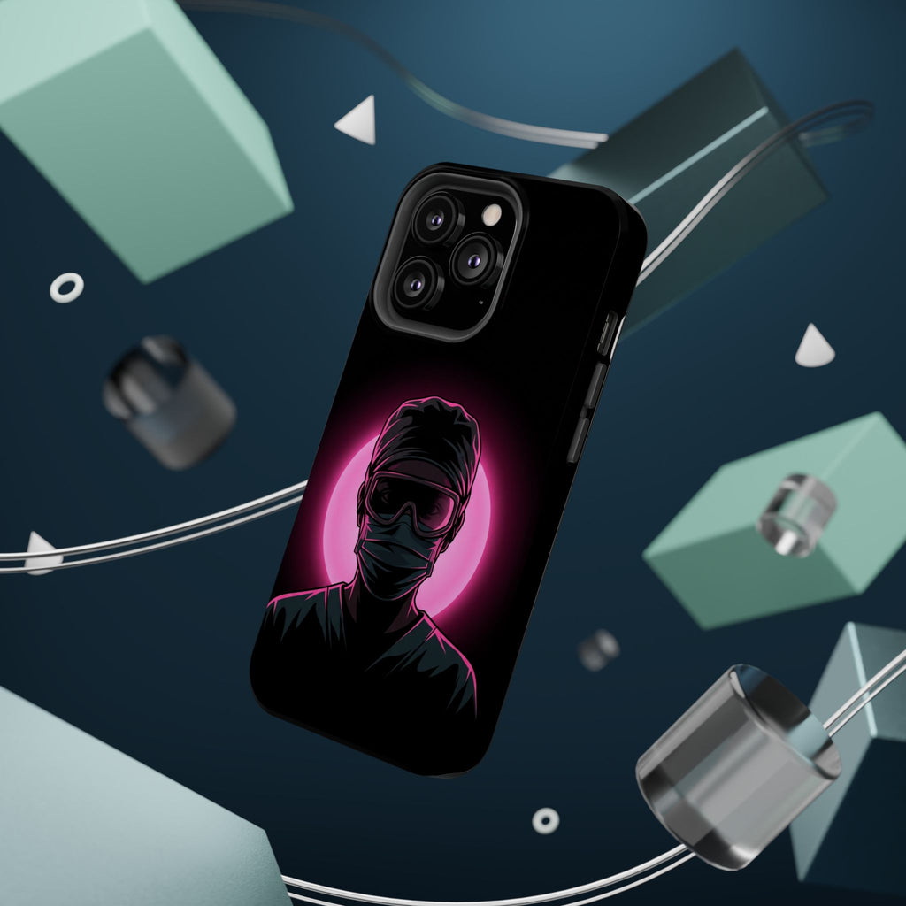 Nurse Portrait Phone Case — Navy Wireless Charging Cover