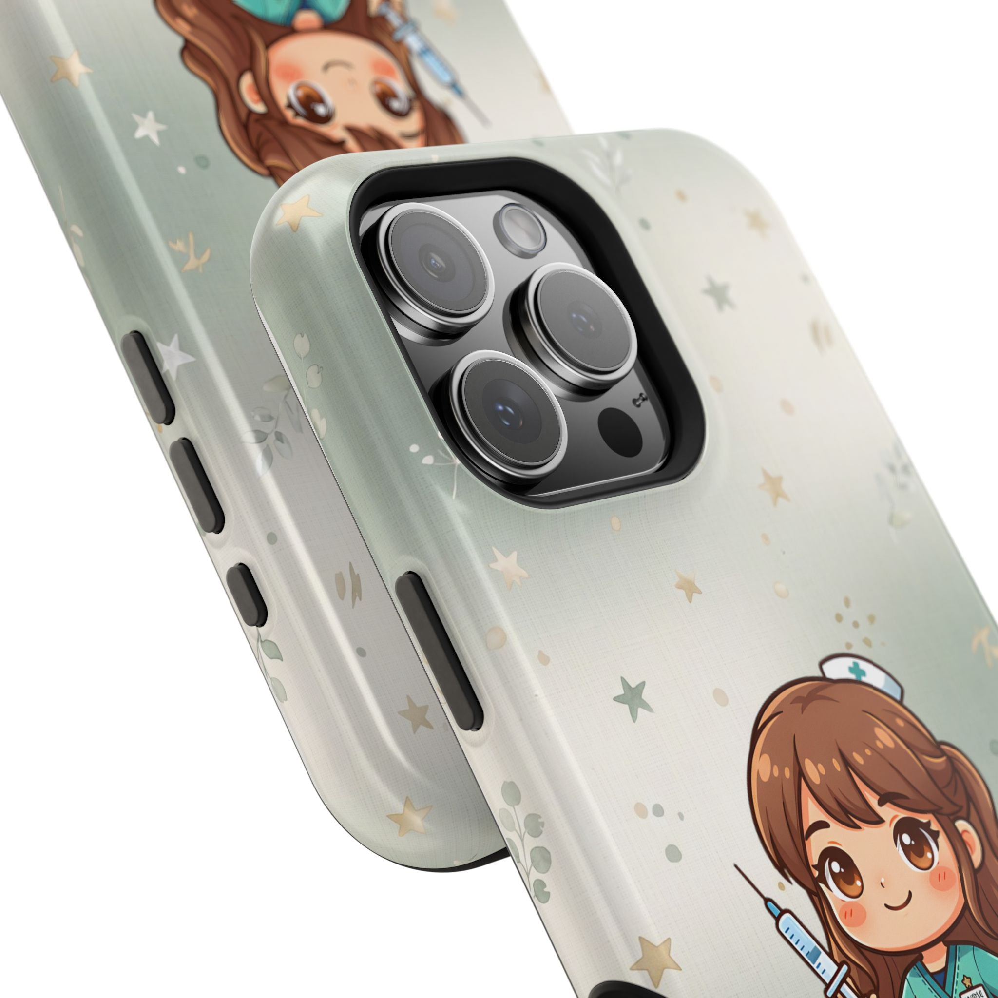 Personalized Nurse with Syringe Phone Case — Wireless Charging Cover