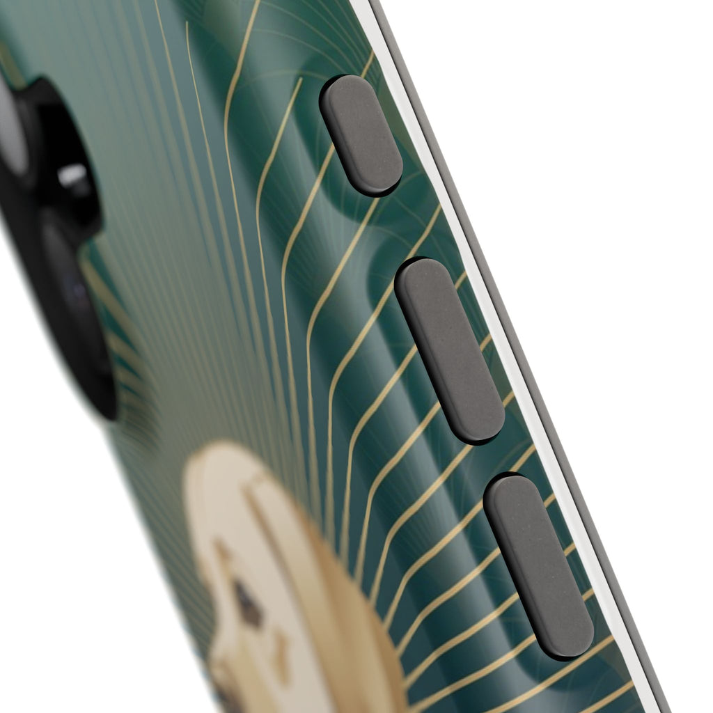 Art Deco Labrador Phone Case — Tough Magnetic Case with Wireless Charging