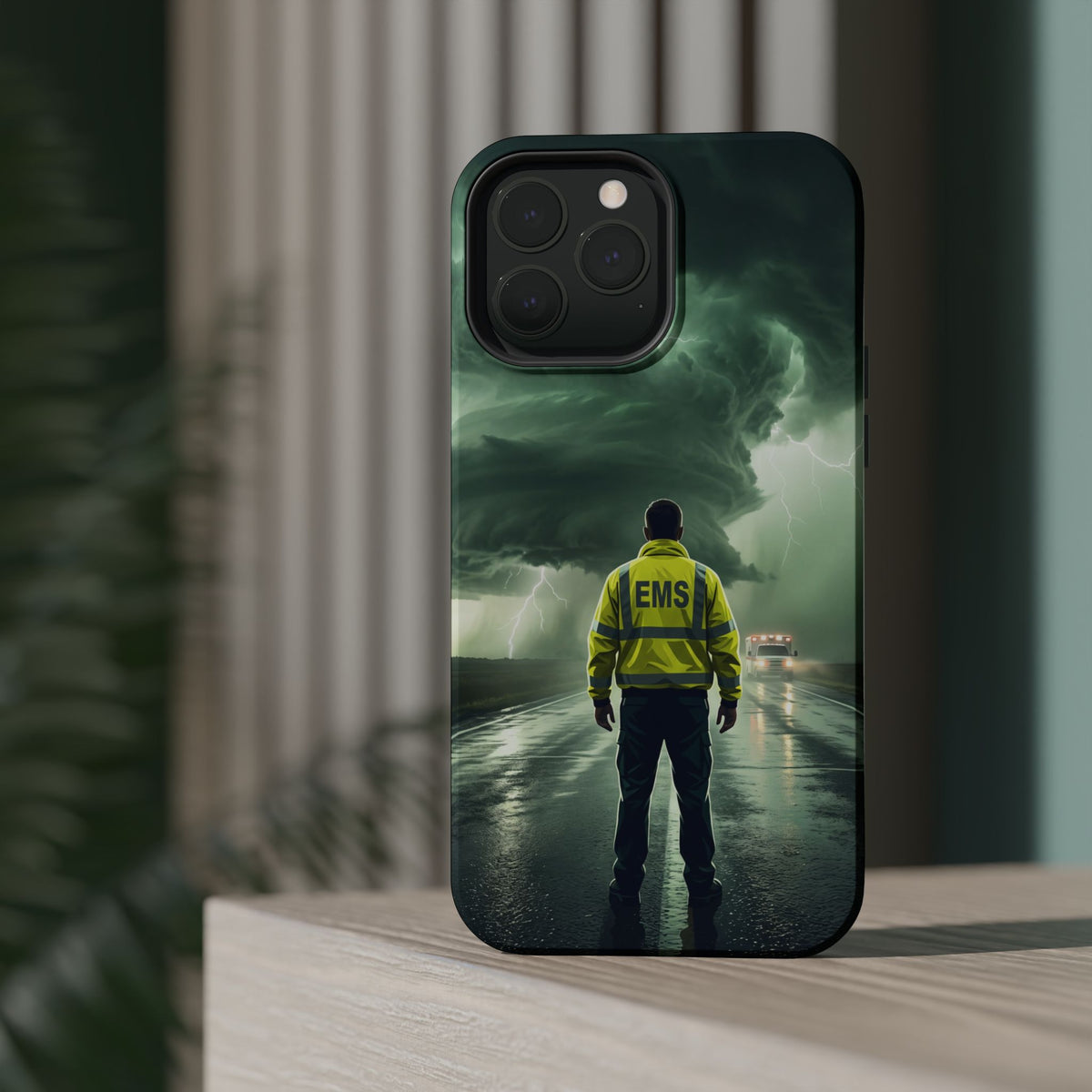 EMS Green Storm Phone Case — Magnetic Wireless Charging Cover