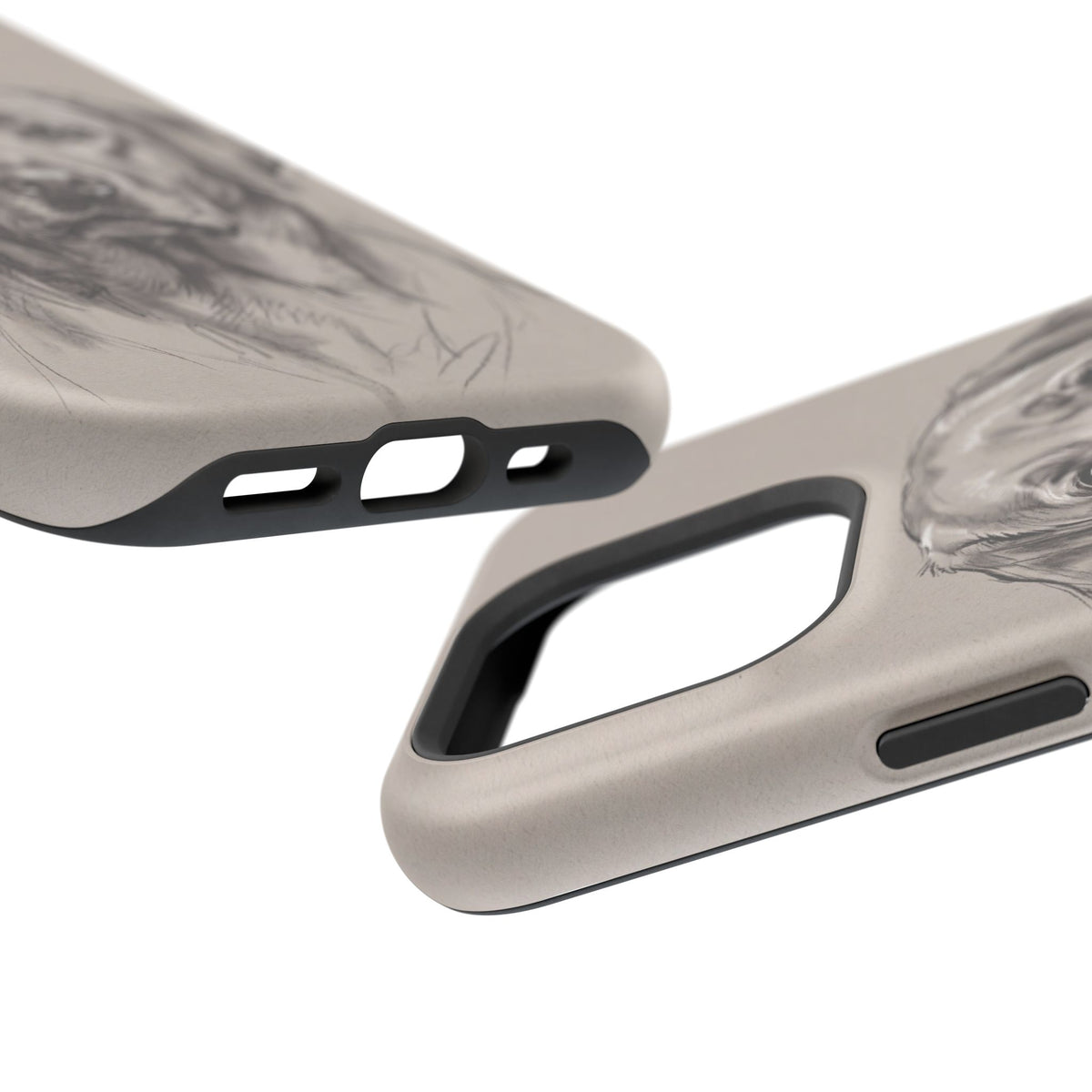 Charcoal Sketch Labrador Phone Case — Tough Magnetic Case with Wireless Charging