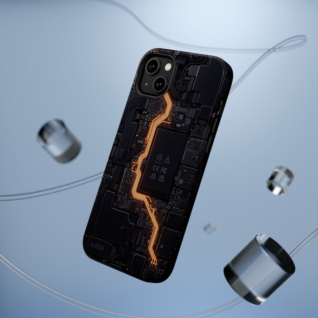 Electrician Circuit Bolt Phone Case — Impact-Resistant Wireless Charging Cover