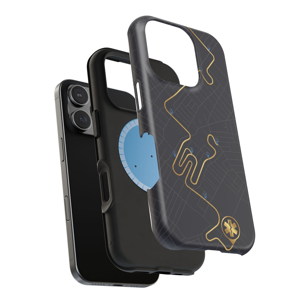 Paramedic/EMT Route Line Phone Case — Magnetic Wireless Charging Cover