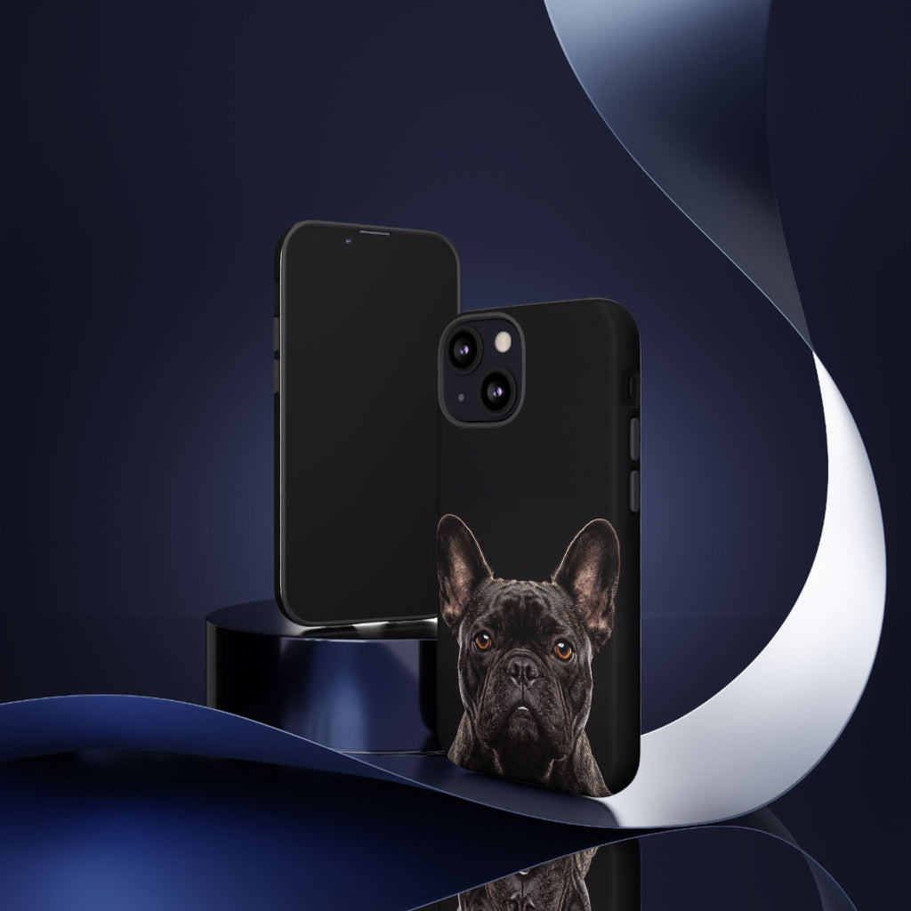 Front-Facing French Bulldog Phone Case | Dramatic Black Studio Portrait | Samsung & iPhone