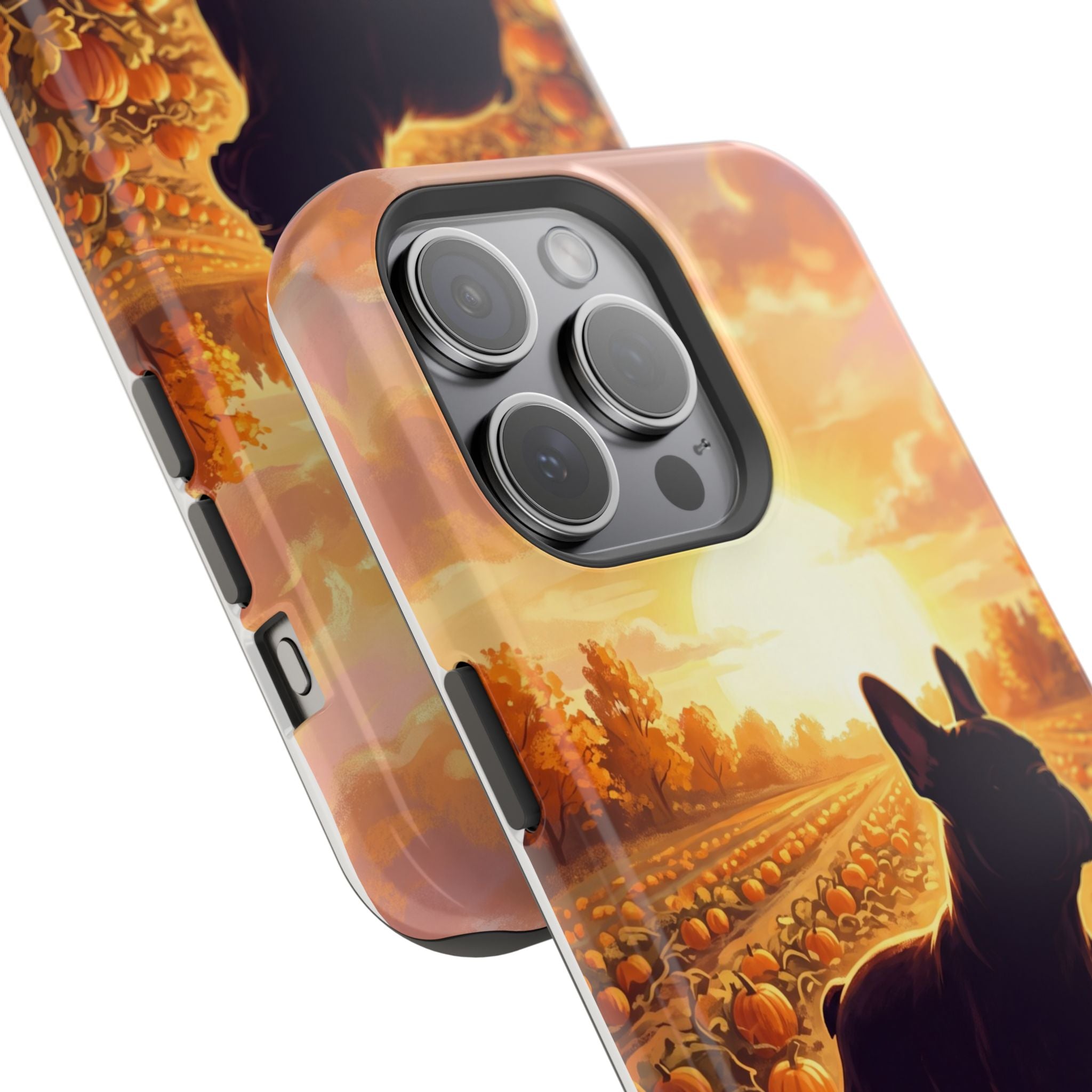 Personalized French Bulldog Pumpkin Patch Phone Case — Wireless Charging Cover