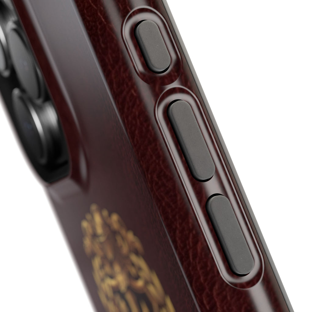 Plumber Crest Phone Case — Heraldic Shield Design Wireless Charging Cover
