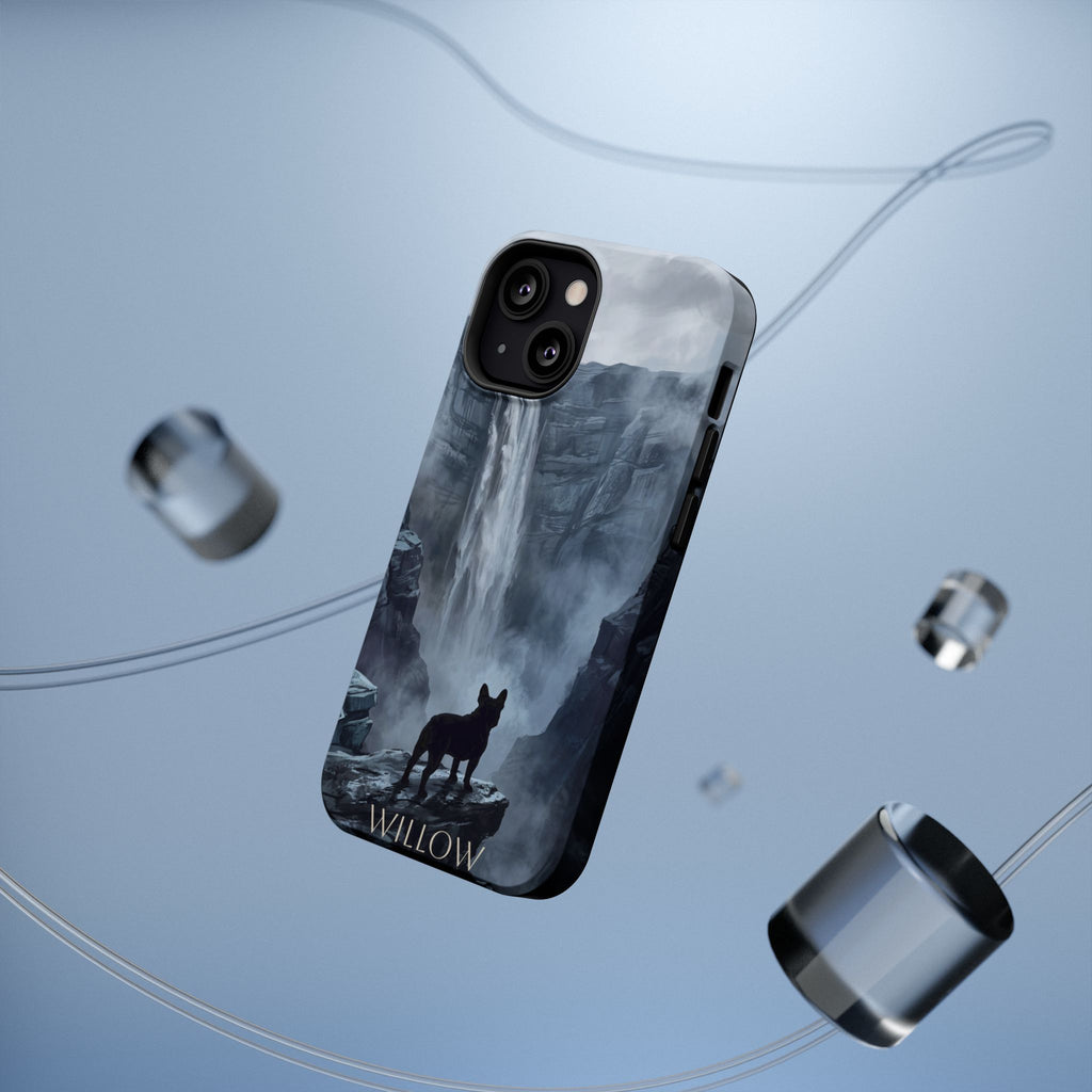 Personalized French Bulldog Misty Waterfall Phone Case — Wireless Charging Cover