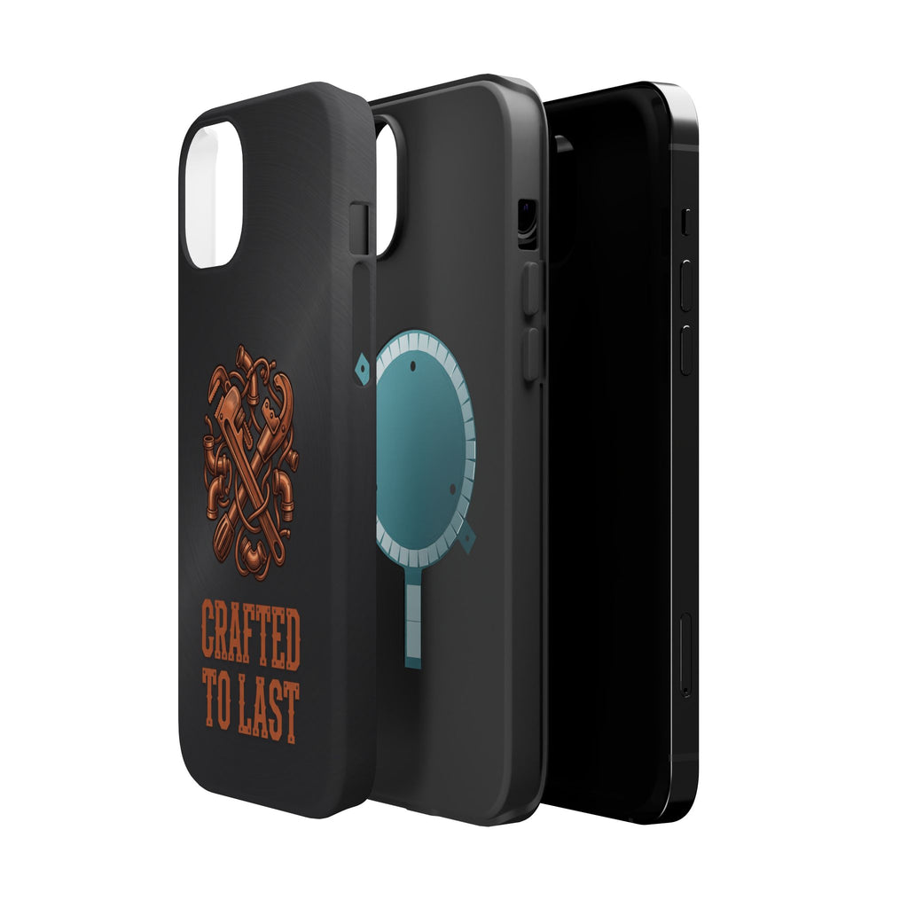 Crafted to Last Phone Case — Crossed Wrenches Wireless Charging Cover