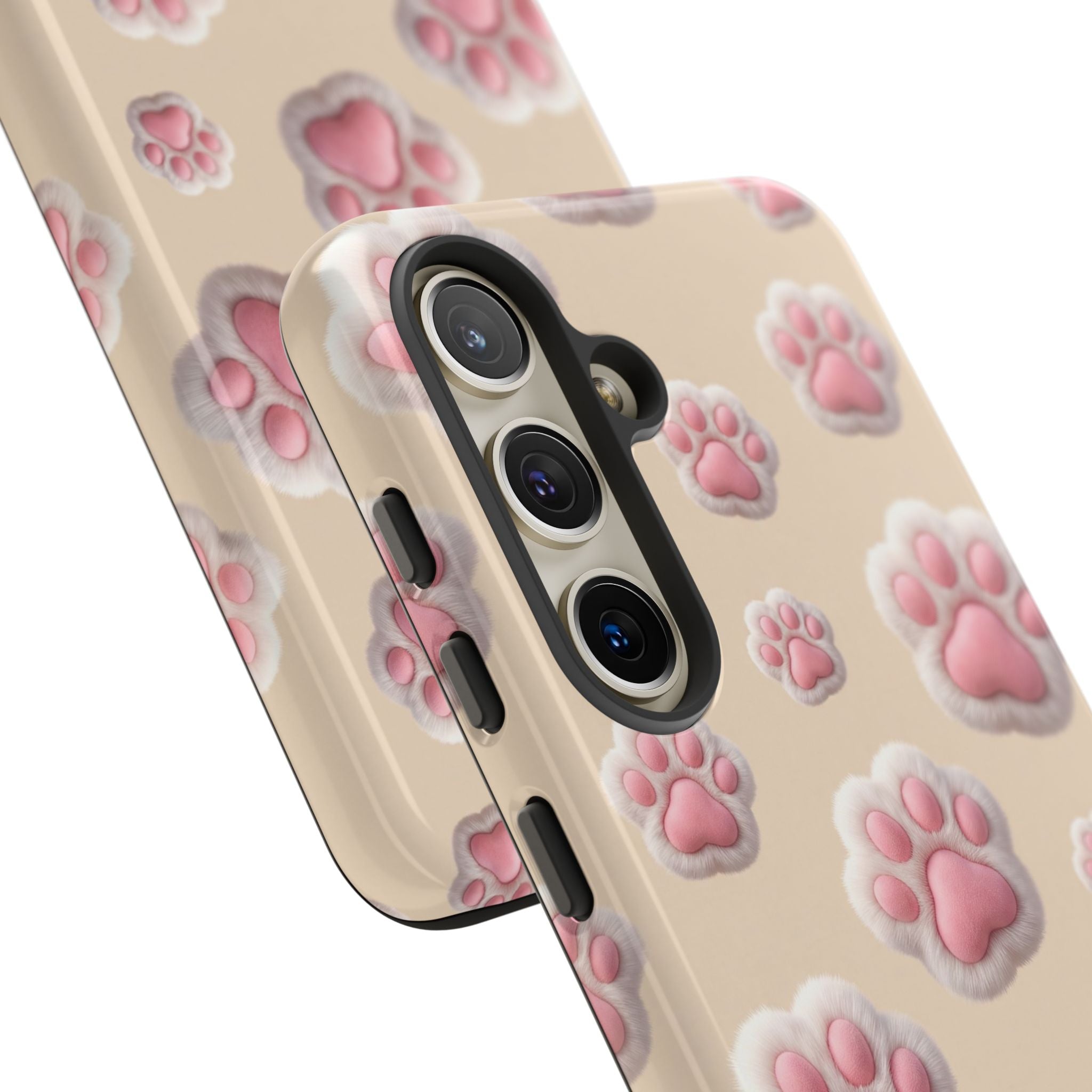 Golden Retriever Paw Print Phone Case | Cute Pink Paw Pattern for Dog Lovers | iPhone & Samsung