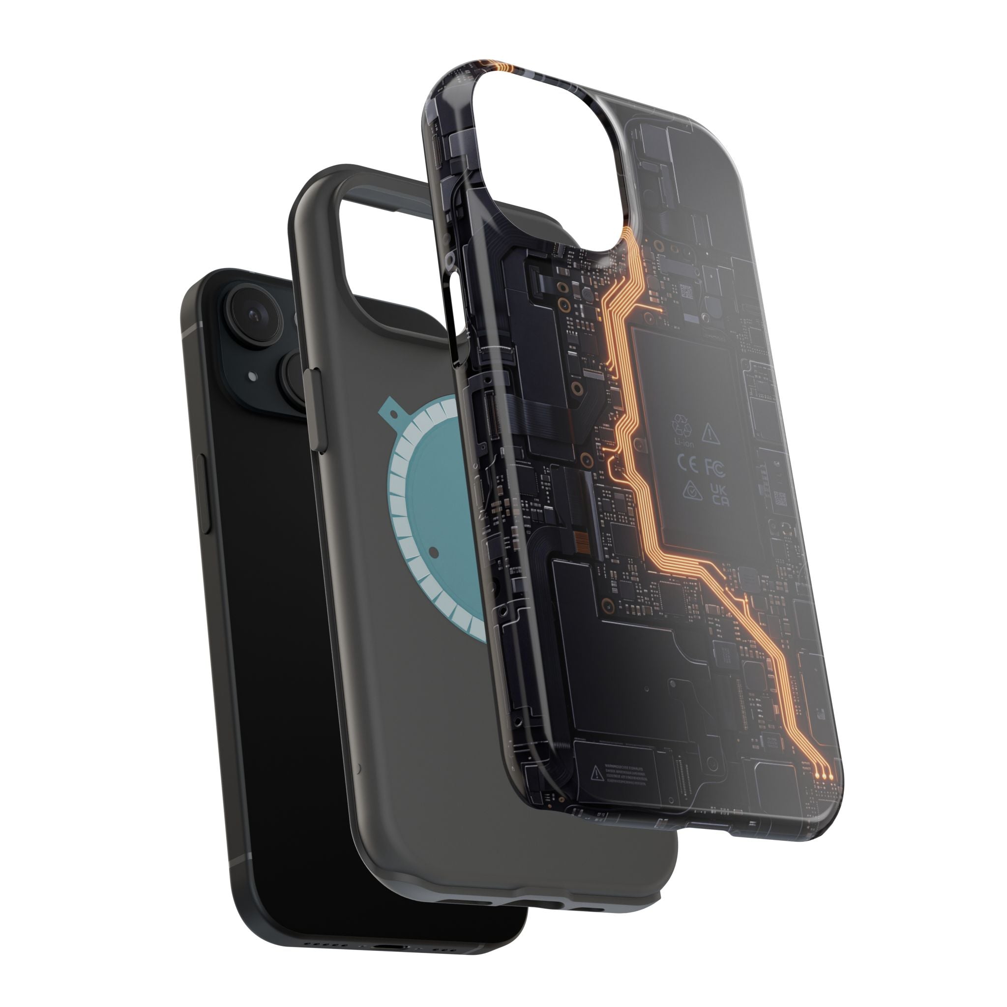 Electrician Circuit Bolt Phone Case — Impact-Resistant Wireless Charging Cover
