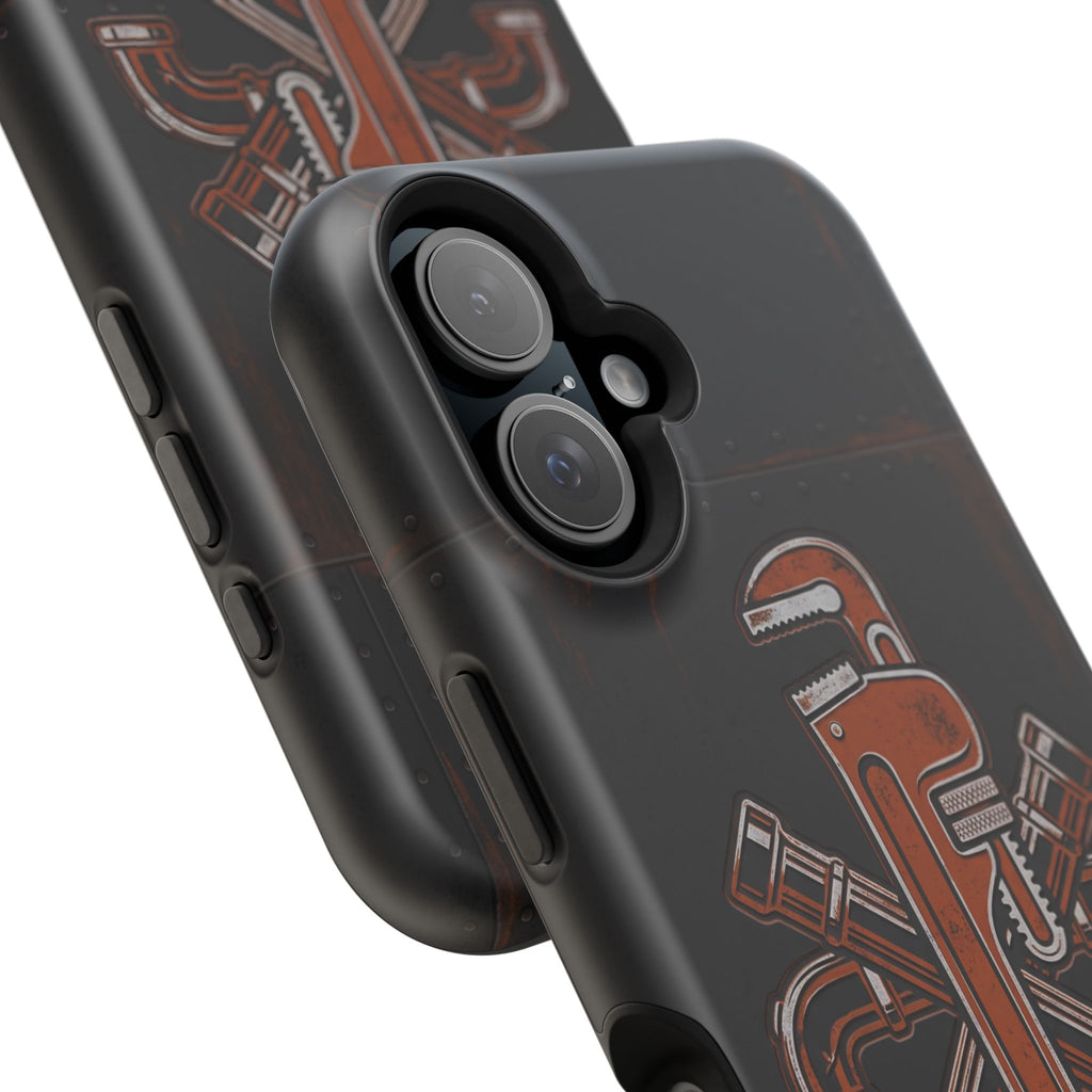 Tough By Trade Phone Case — Crossed Wrenches Wireless Charging Cover