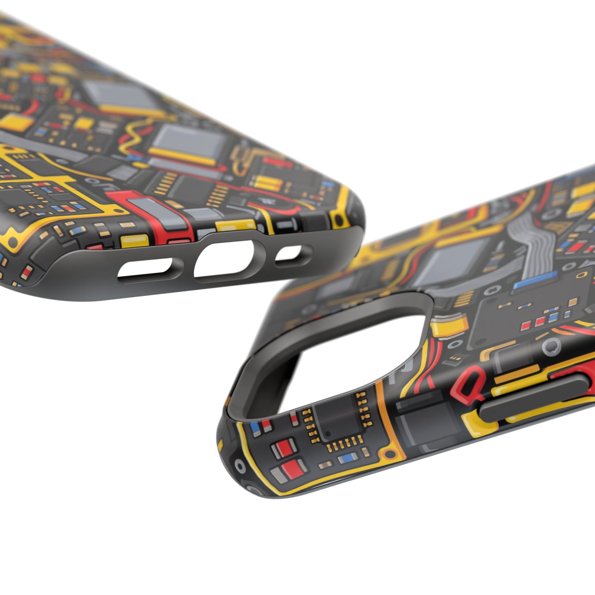 Voltage Board Phone Case — Yellow Circuit Wireless Charging Cover