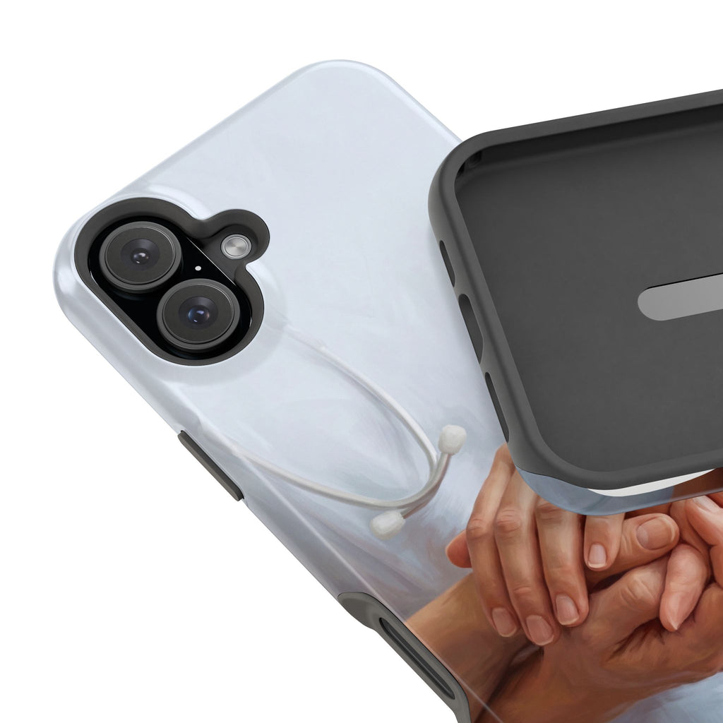 Impact-Resistant Phone Case — Caring Hands Wireless Charging Cover