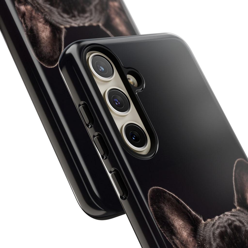 Front-Facing French Bulldog Phone Case | Dramatic Black Studio Portrait | Samsung & iPhone