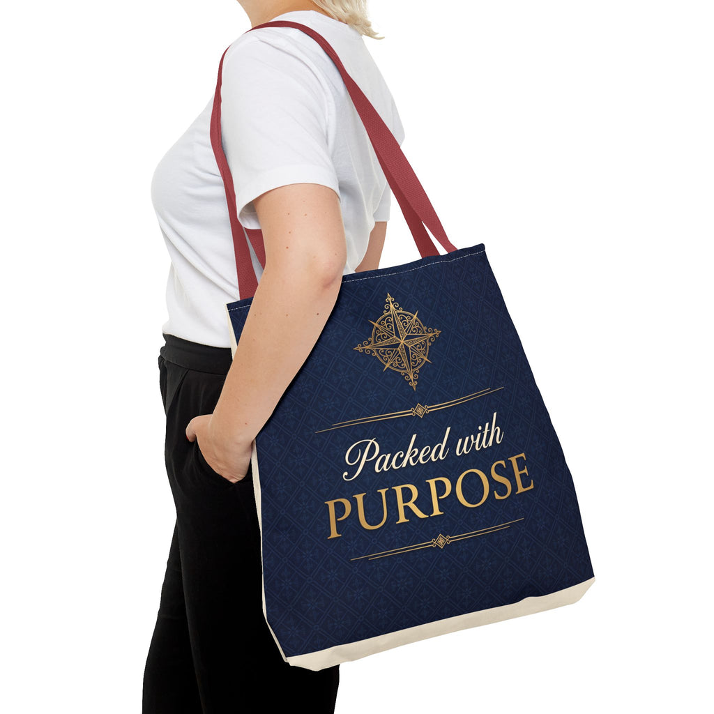 Packed with Purpose Tote | Inspirational Nurse Gift Tote Bag | Healthcare Worker Appreciation Gift | Premium Polyester Carry-All