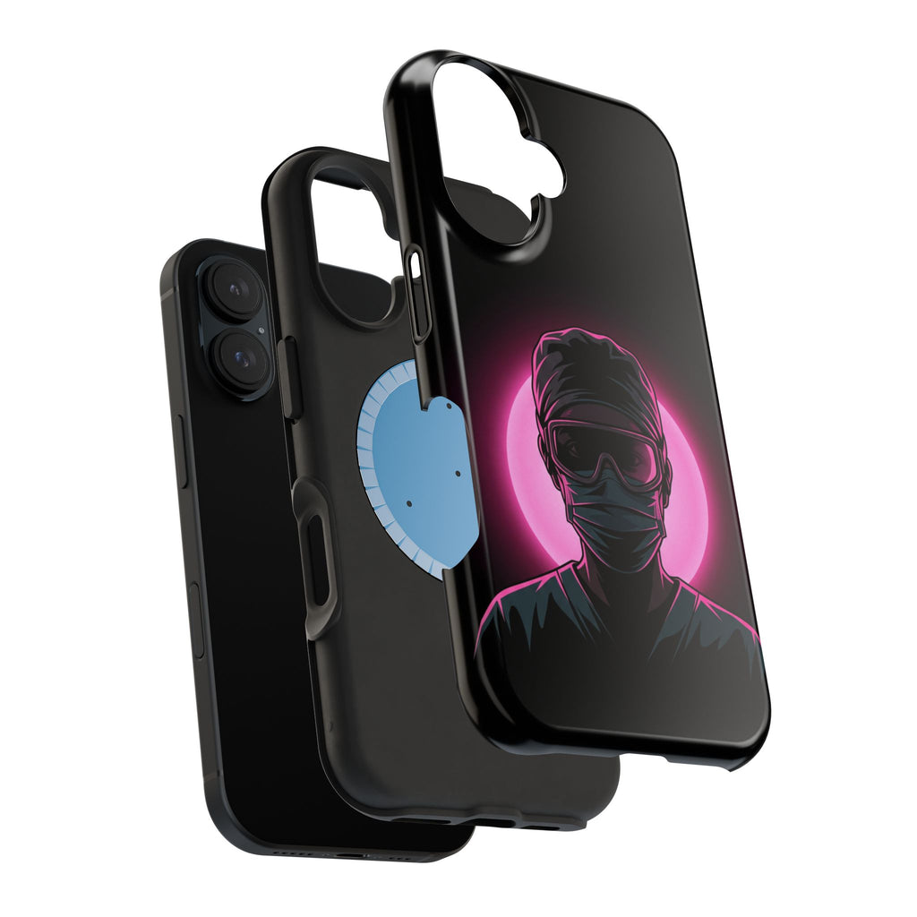 Nurse Portrait Phone Case — Navy Wireless Charging Cover