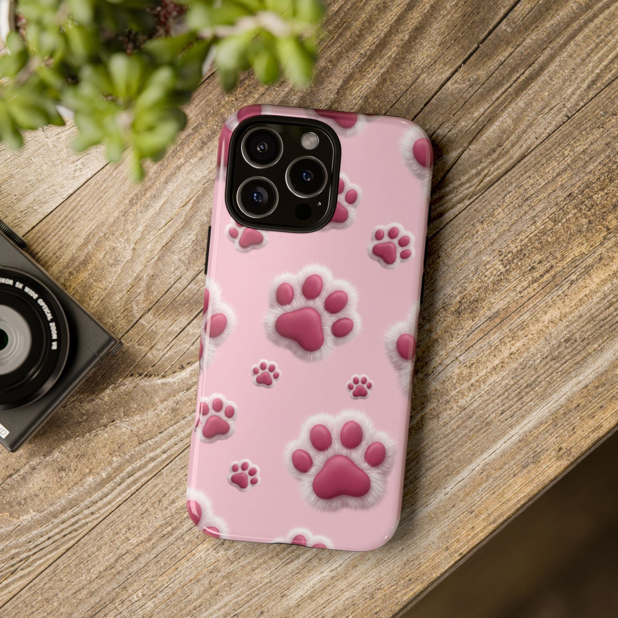 iphone & Samsung - Pink Paws Tough Phone Case — Cute Protective iPhone Cover
