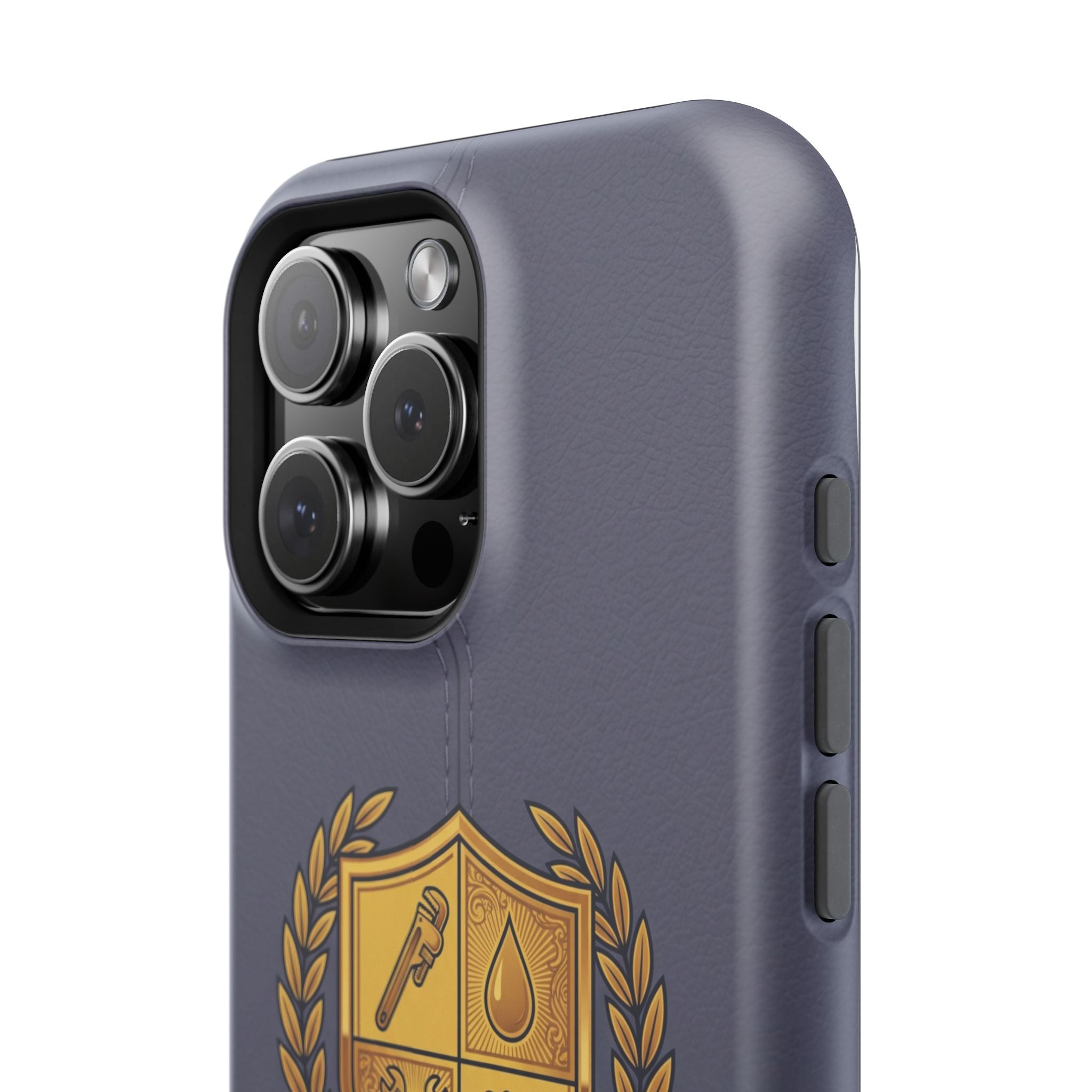 Master Plumber Crest Phone Case — Heraldic Shield Wireless Charging Cover