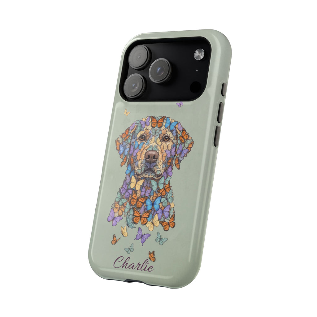 Personalized Butterfly Labrador Phone Case — Tough Magnetic Case with Wireless Charging