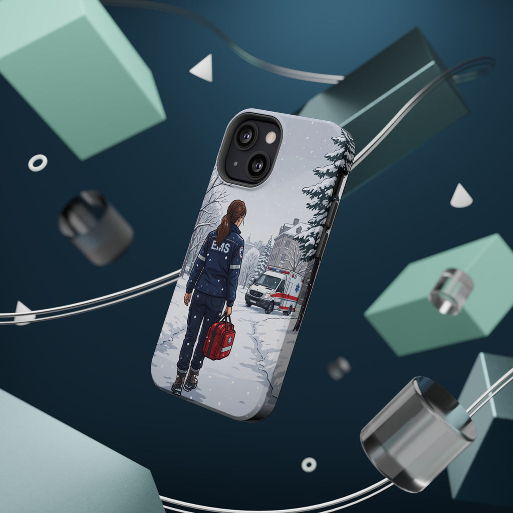 Paramedic/EMT Winter Phone Case — Magnetic Wireless Charging Cover
