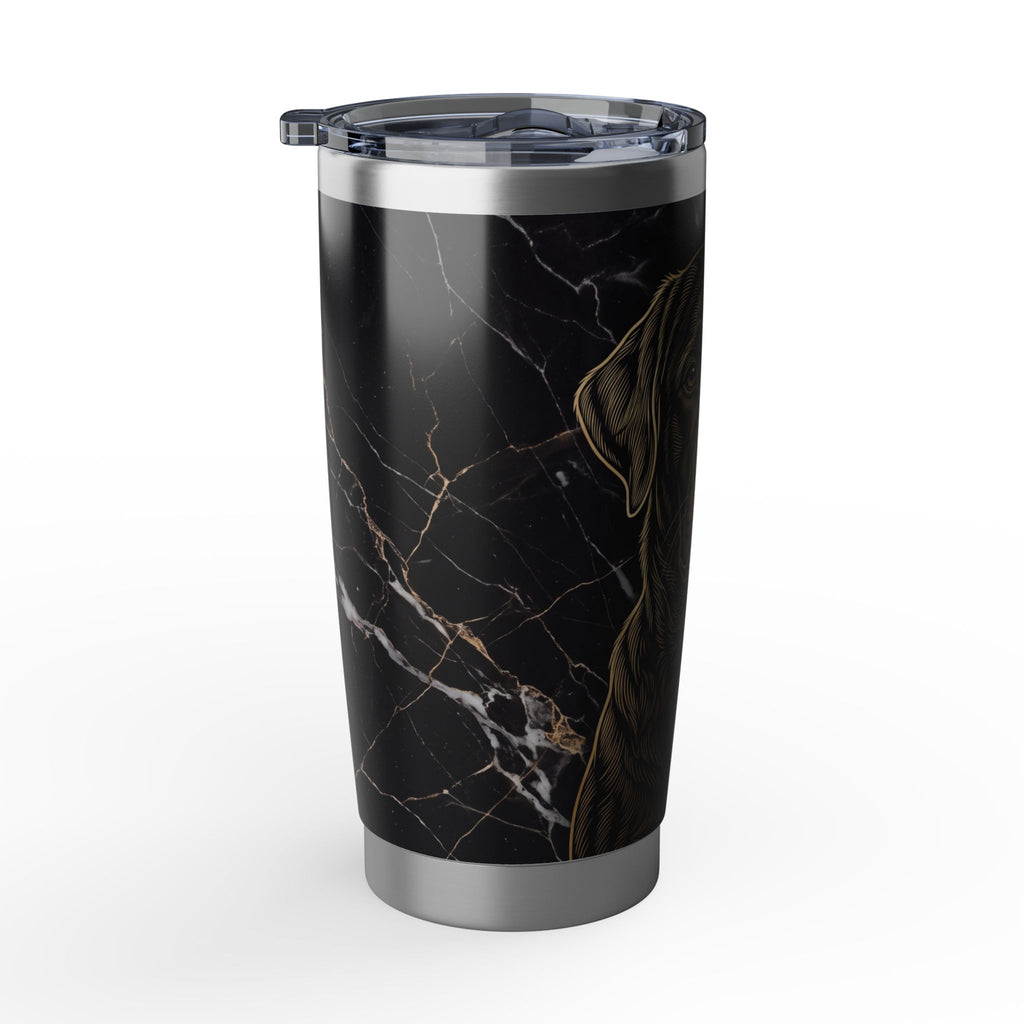 Labrador Tumbler | Gold Engraved Marble Art — 20 oz Stainless Travel Mug