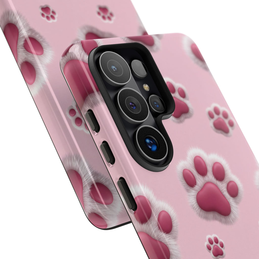 iphone & Samsung - Pink Paws Tough Phone Case — Cute Protective iPhone Cover