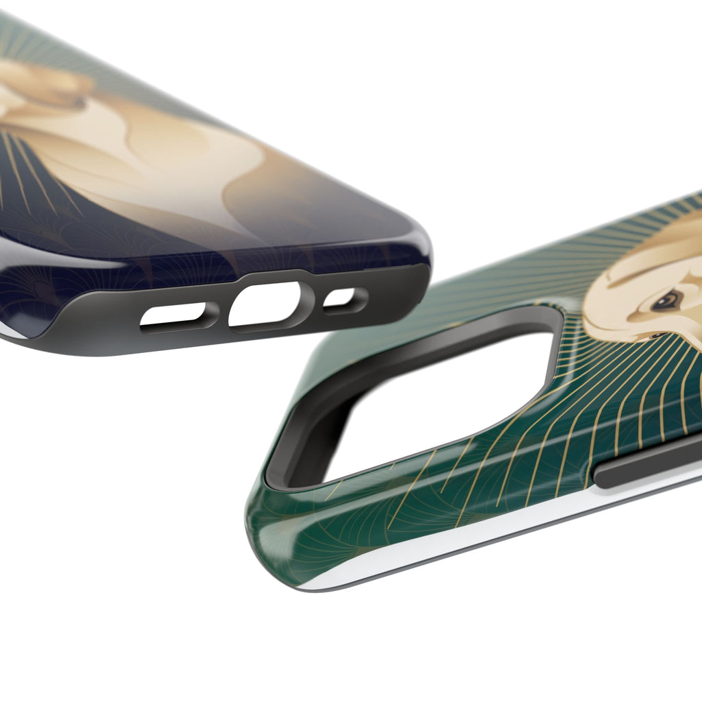 Art Deco Labrador Phone Case — Tough Magnetic Case with Wireless Charging