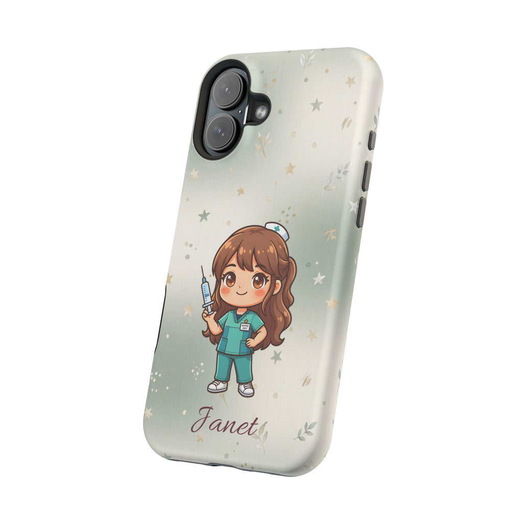 Personalized Nurse with Syringe Phone Case — Wireless Charging Cover