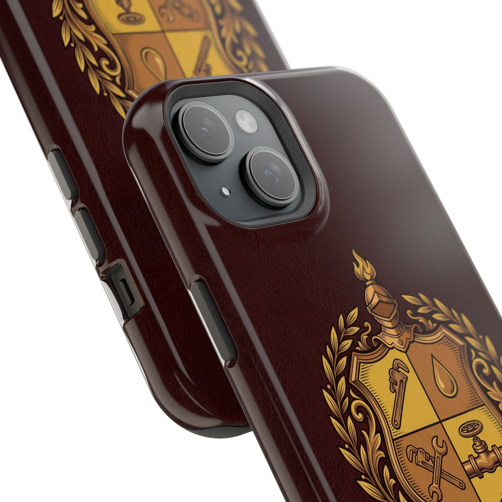 Plumber Crest Phone Case — Heraldic Shield Wireless Charging Cover