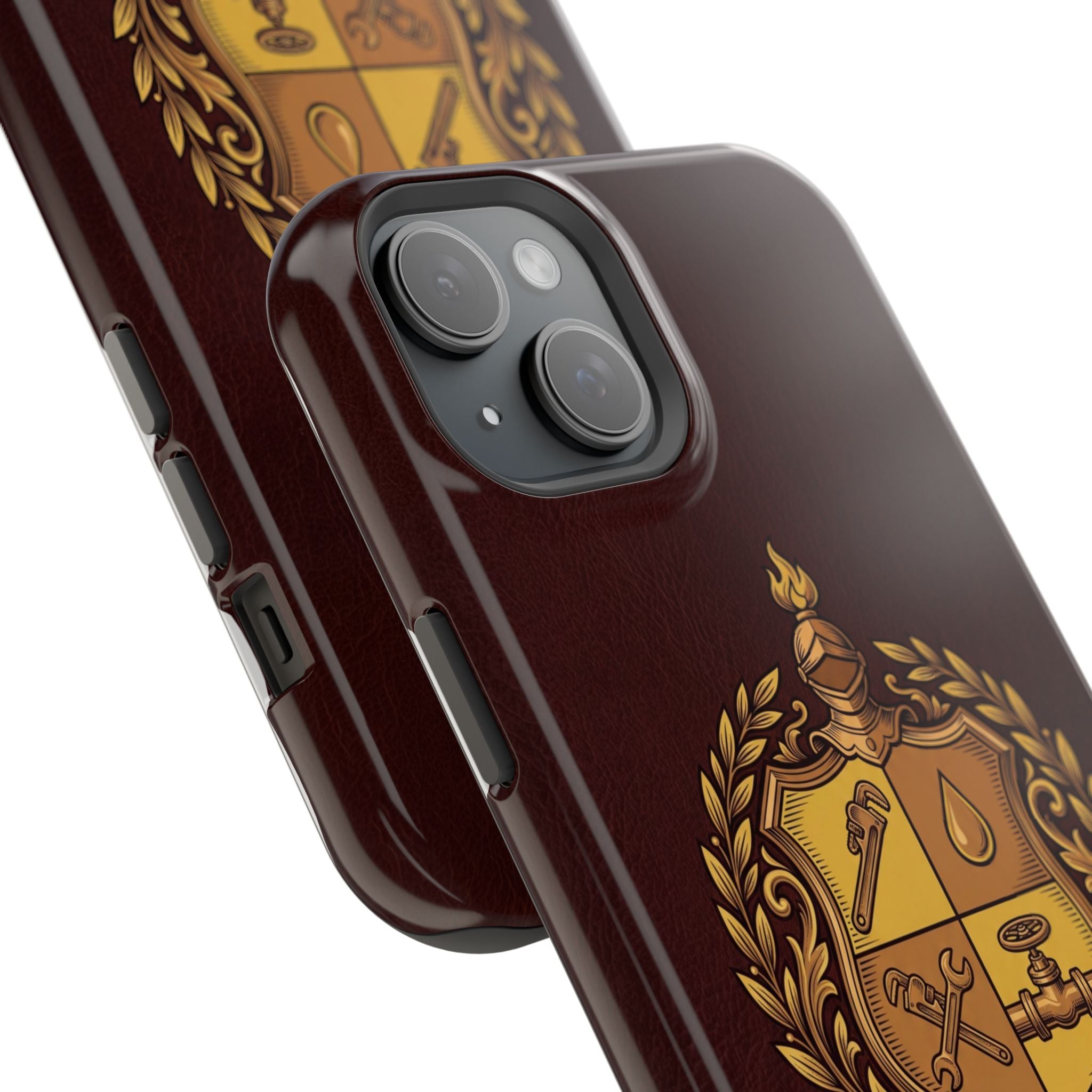 Plumber Crest Phone Case — Heraldic Shield Wireless Charging Cover