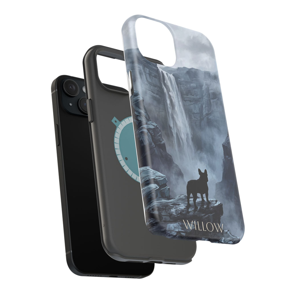 Personalized French Bulldog Misty Waterfall Phone Case — Wireless Charging Cover