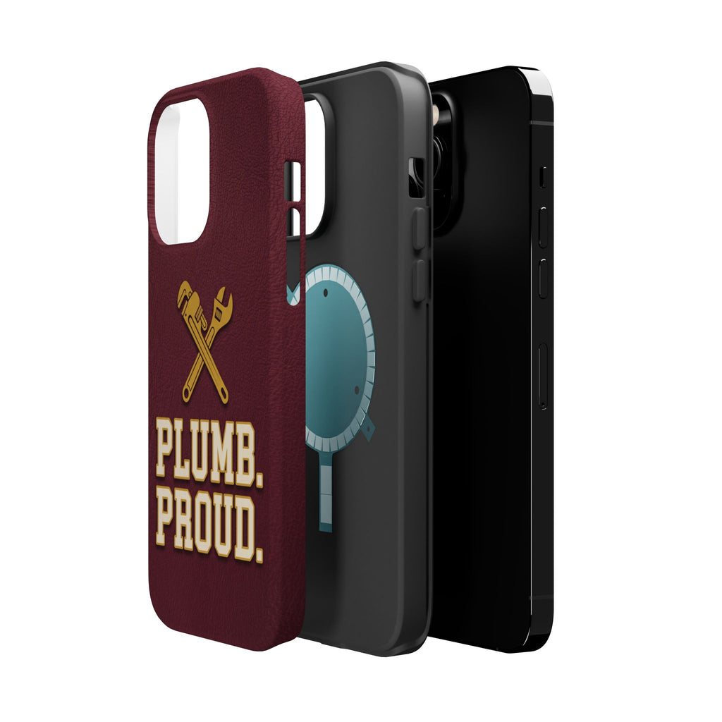 Plumb. Proud. Phone Case — Crossed Wrenches Wireless Charging Cover