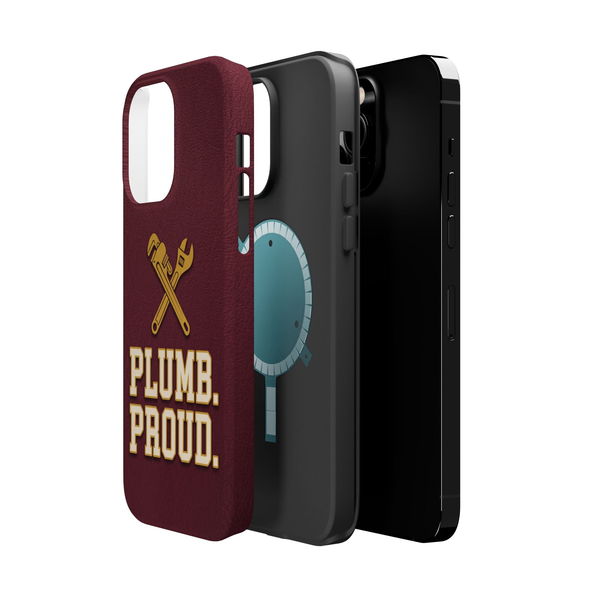 Plumb. Proud. Phone Case — Crossed Wrenches Wireless Charging Cover