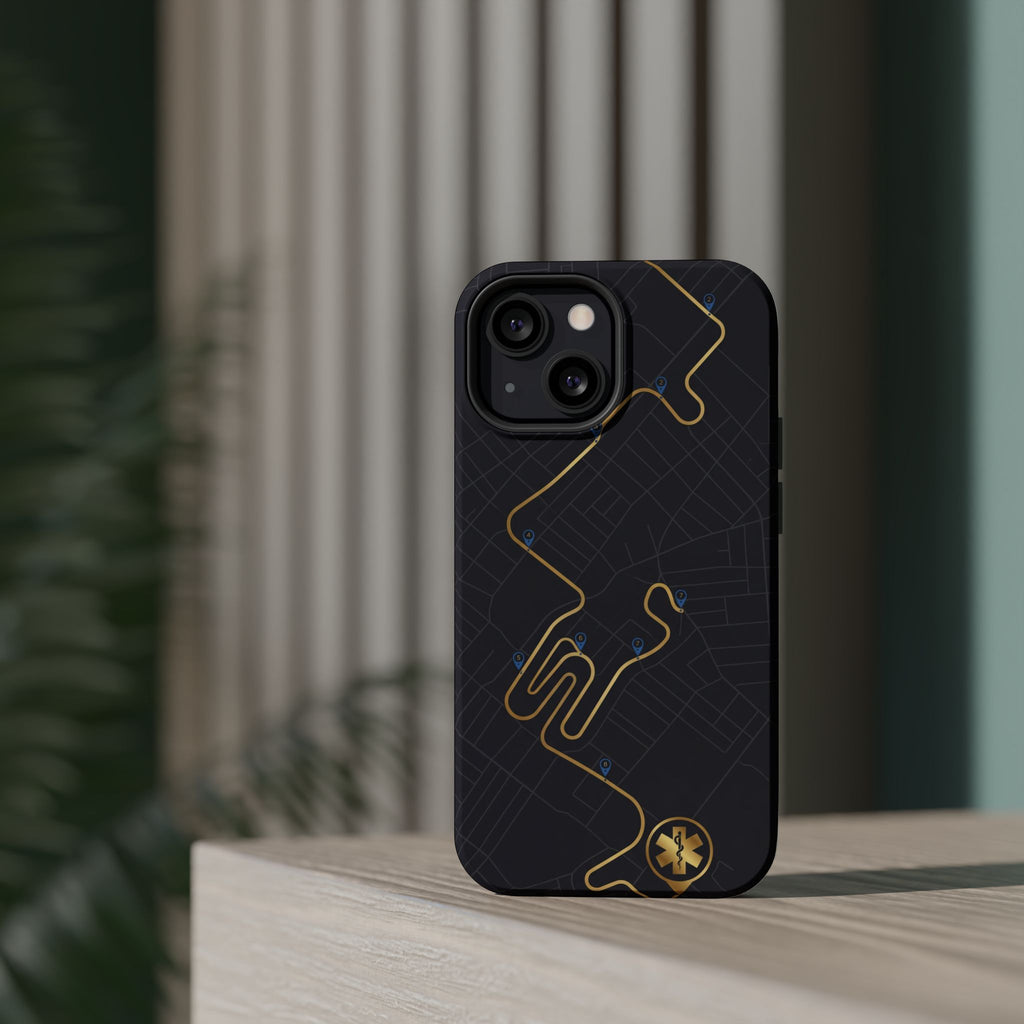 Paramedic/EMT Route Line Phone Case — Magnetic Wireless Charging Cover