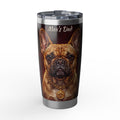 Personalized Frenchie Tumbler – Frenchie Dad Travel Mug, Custom Name Gift for Dog Dad