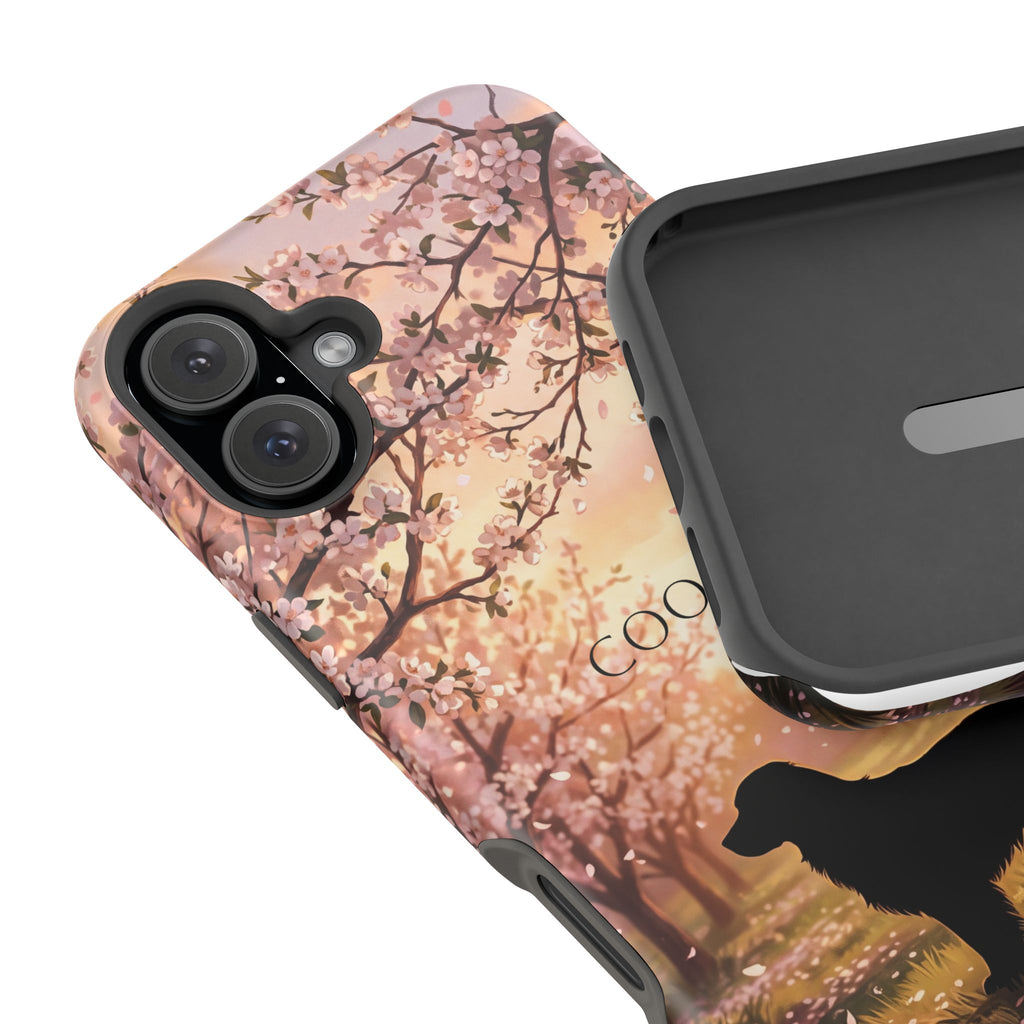 Personalized Golden Retriever Autumn Forest Phone Case — Wireless Charging Cover